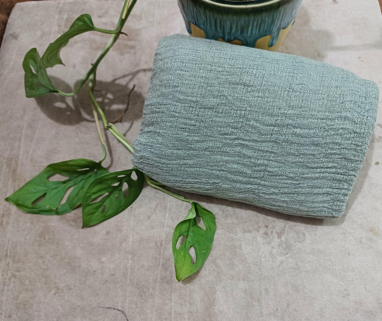 Sea Green Premium Cotton Crinkle Hijab/Scarf