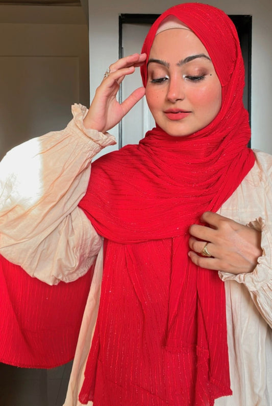 Scarlet Red Gul Hijab