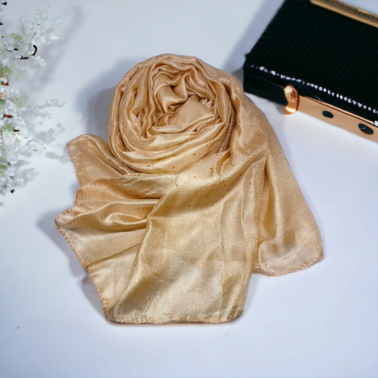 Gold Rhinestone Silk